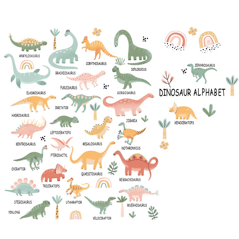 Muursticker dino's kinderkamer jongen