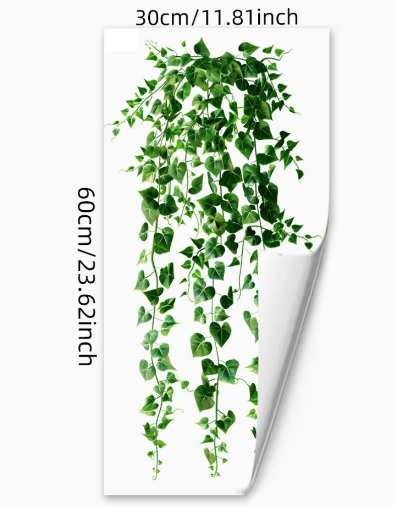 Statische Raamstickers Groene Bladeren – Herbruikbare Decoratieve Glasstickers Zonder Lijm voor Woonkamer & Slaapkamer