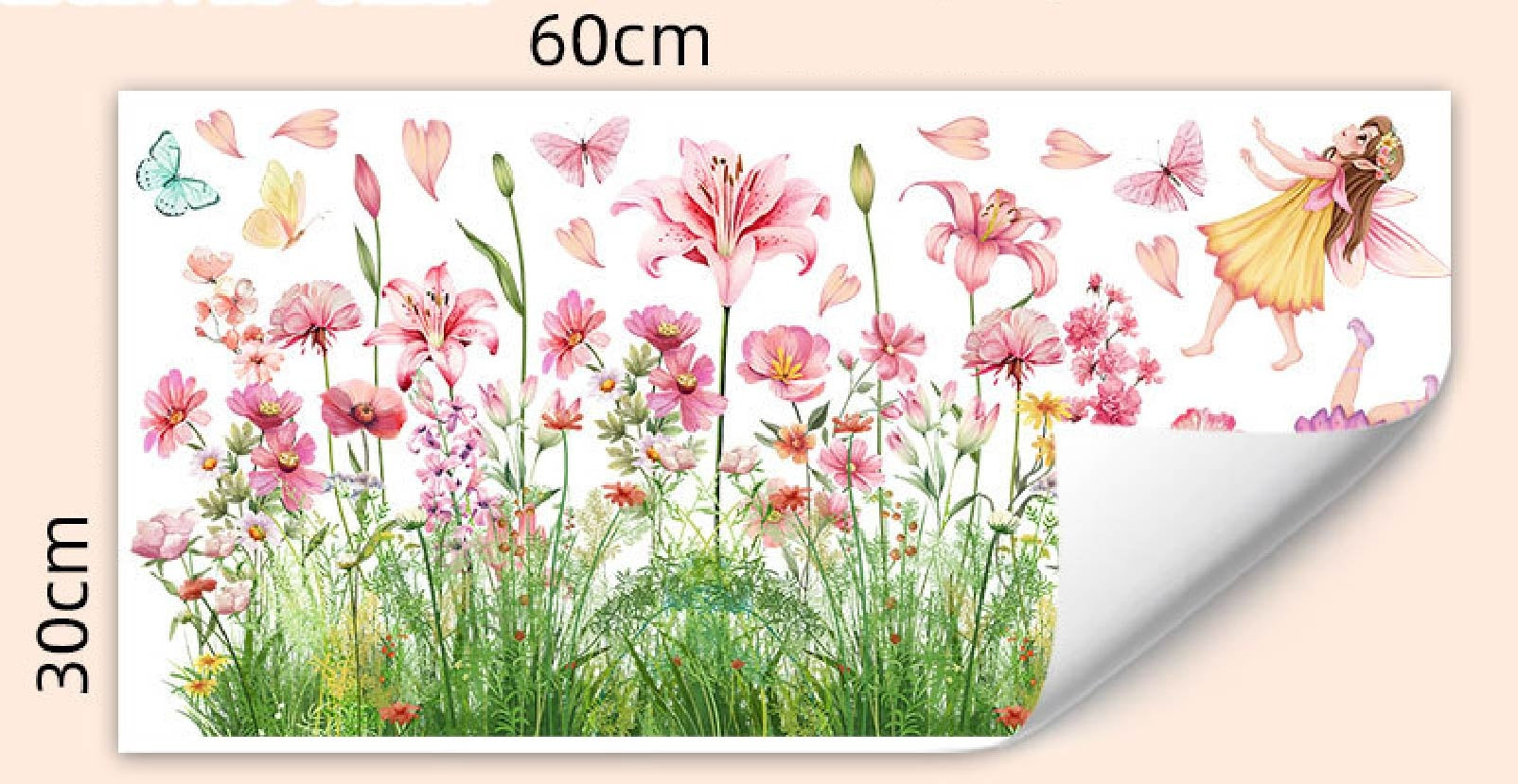 Statische Raamsticker Bloemen & Feeën – Dubbelzijdig Zichtbaar & Herbruikbaar