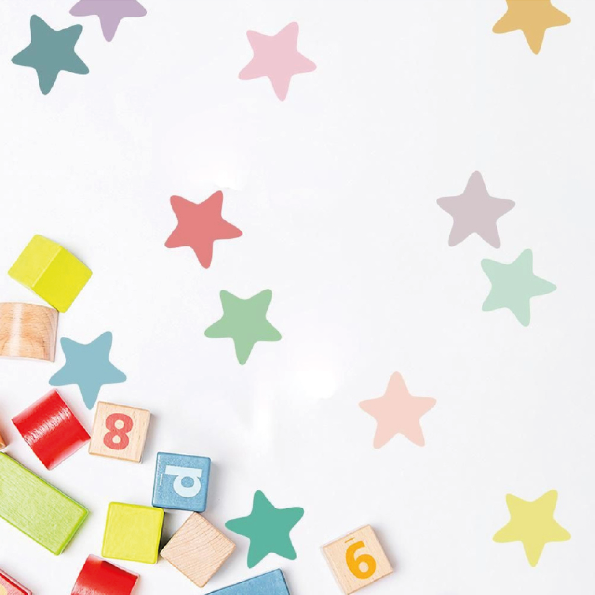 Muurstickers sterren mix kleur kinderkamer / babykamer