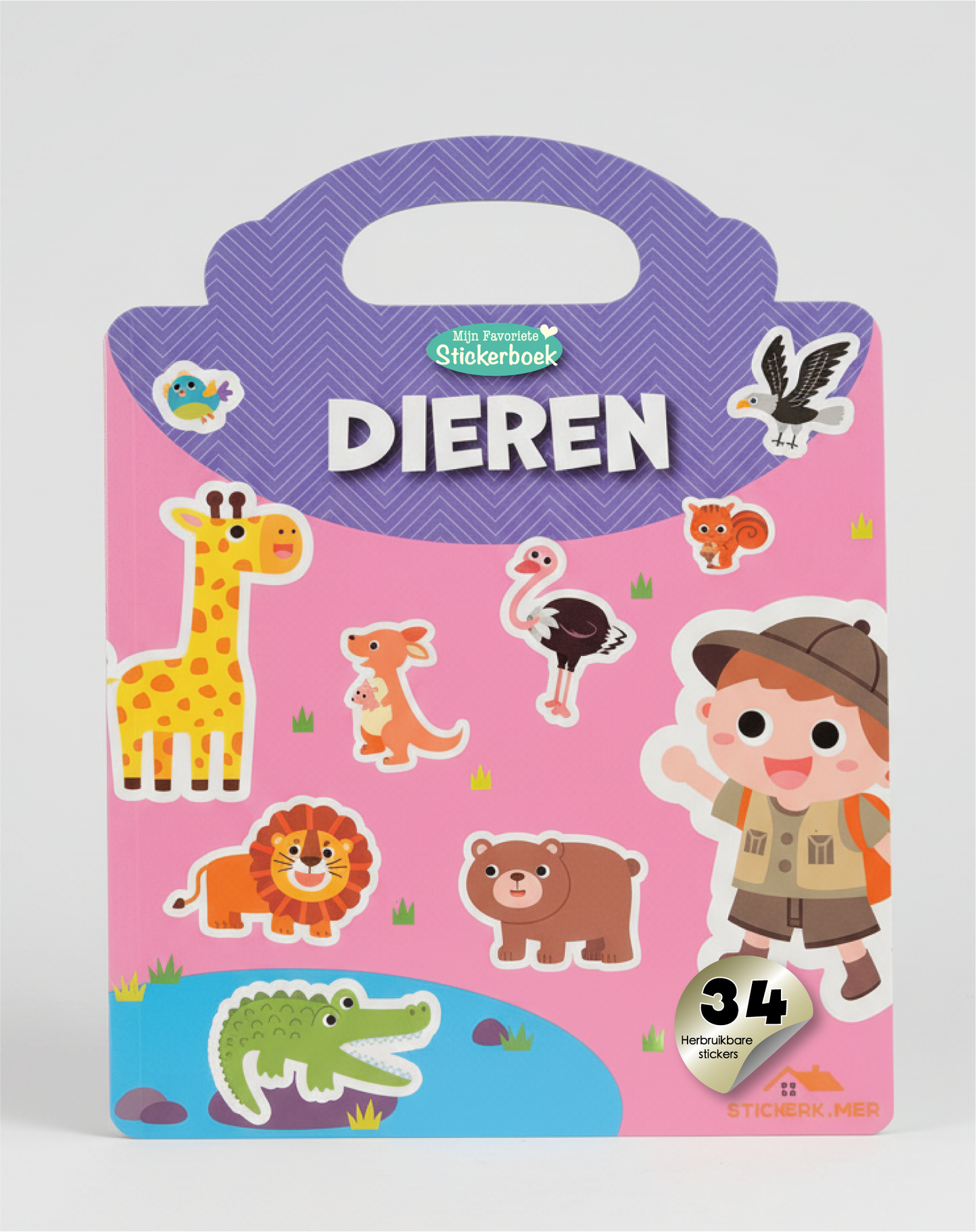 Stickerboek Kinderen: 4 Thema's  herbruikbaar