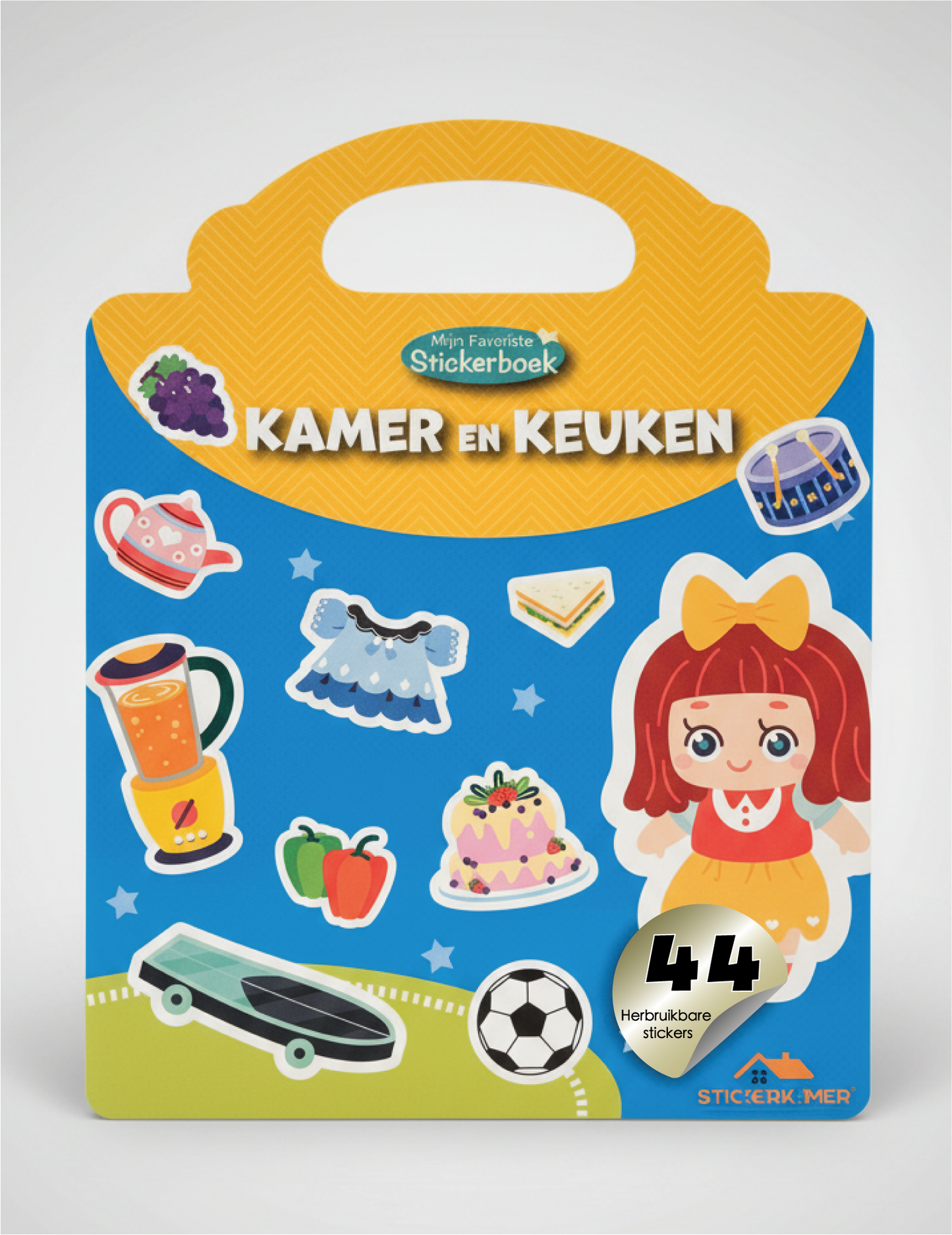 Stickerboek Kinderen: 4 Thema's  herbruikbaar