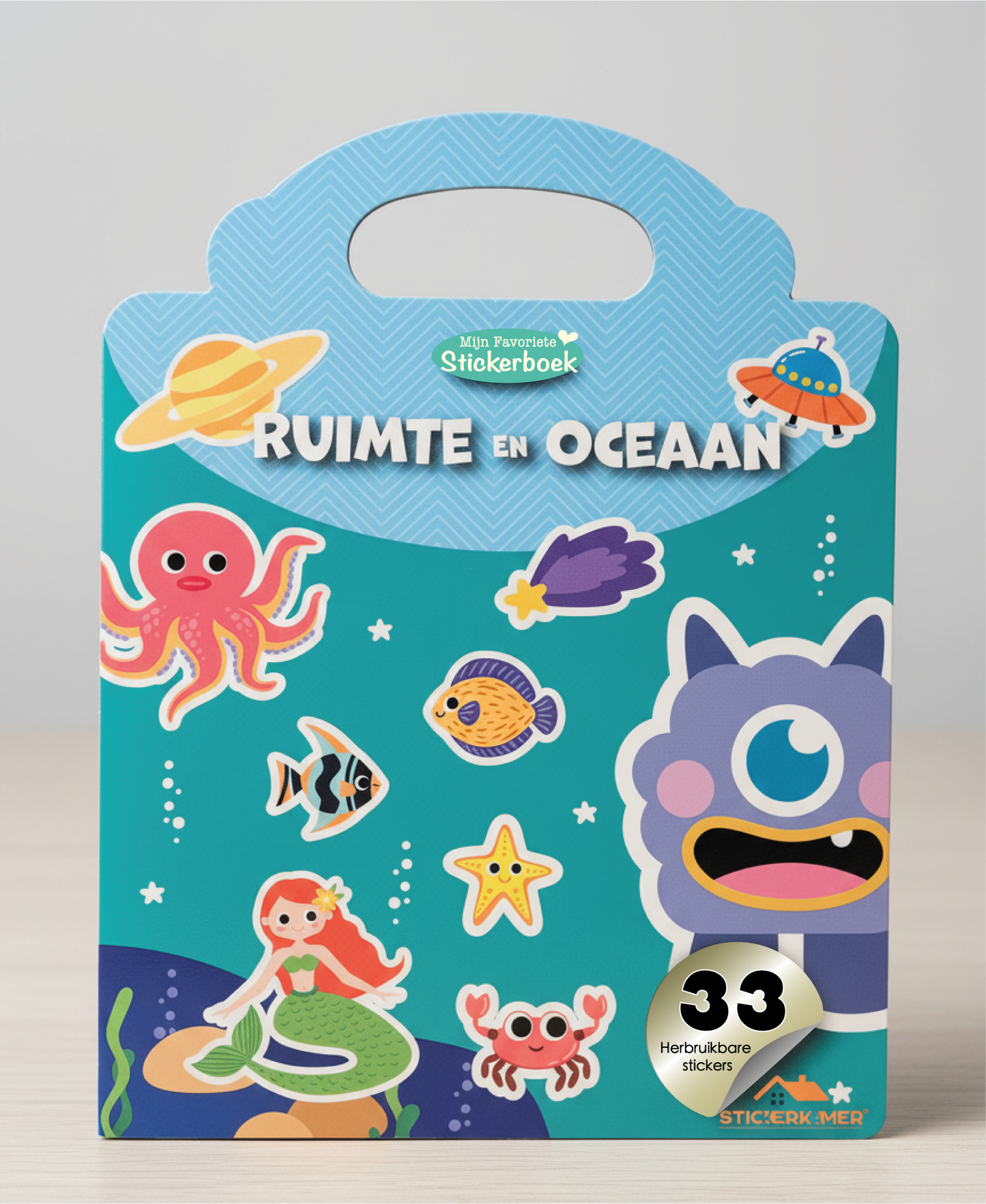 Herbruikbaar Stickerboek Kinderen: 4 Thema's