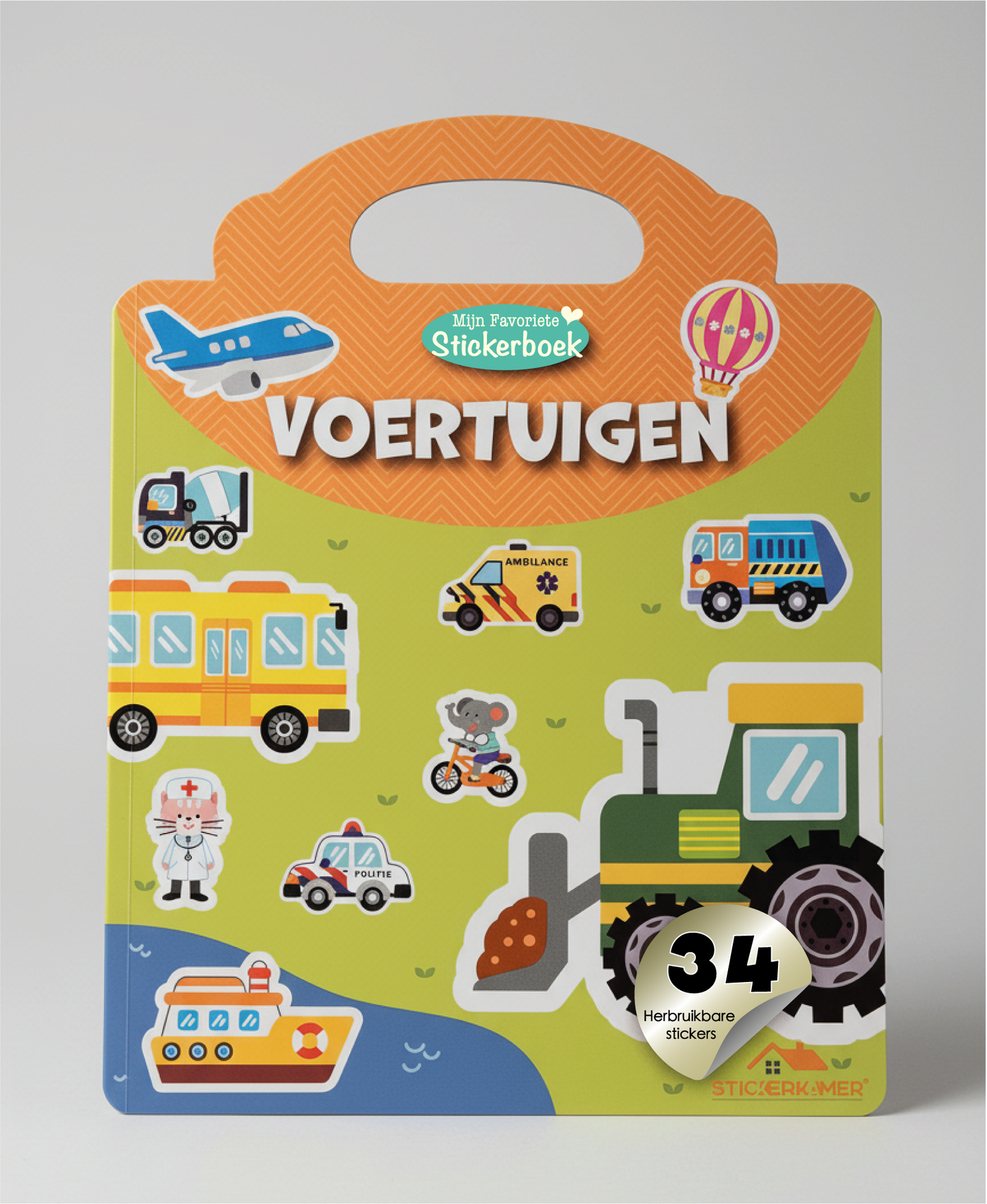 Herbruikbaar Stickerboek Kinderen: 4 Thema's