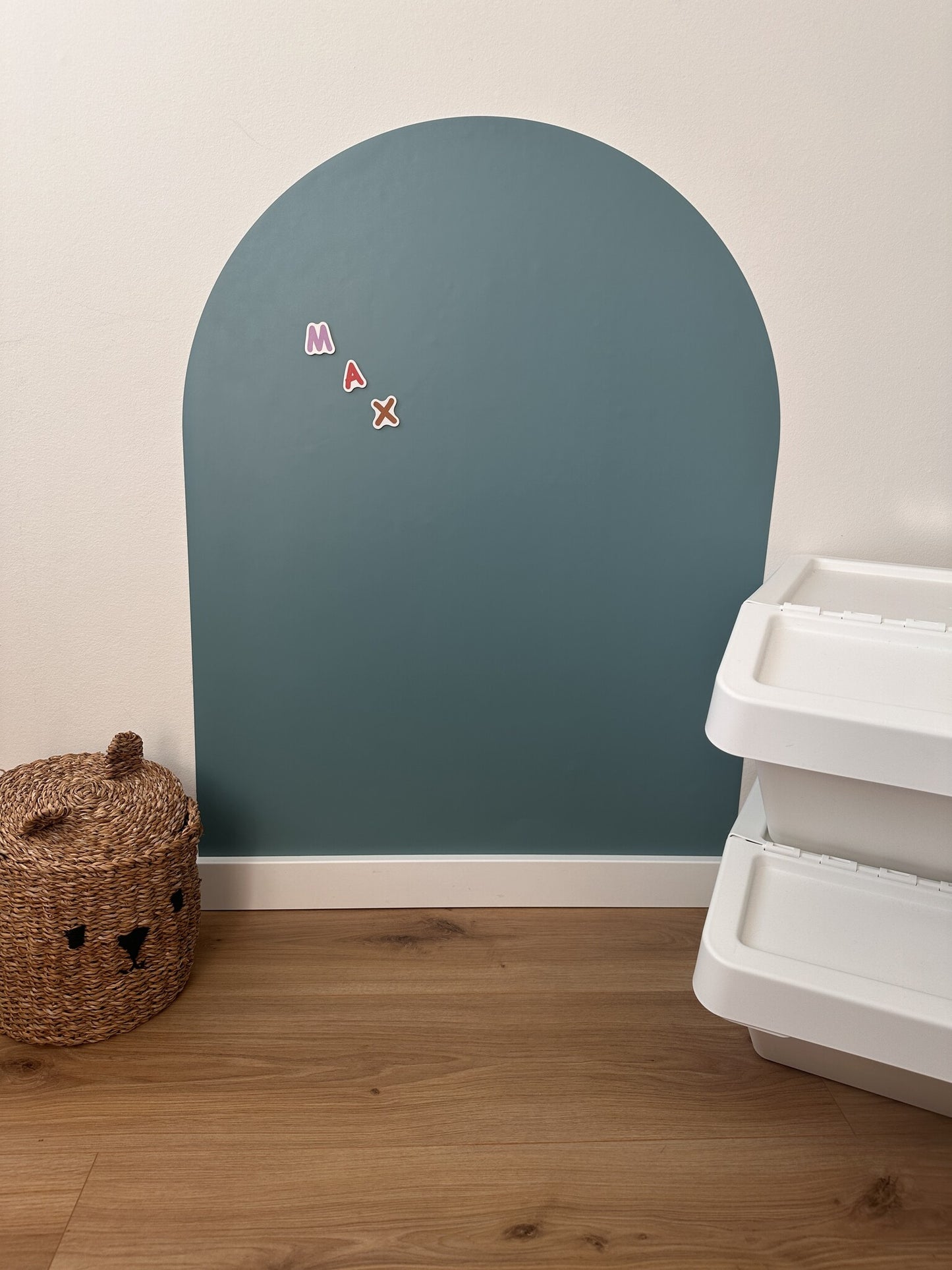 100cm x 80cm - Muursticker magneet met krijtbord functie - Ocean Teal