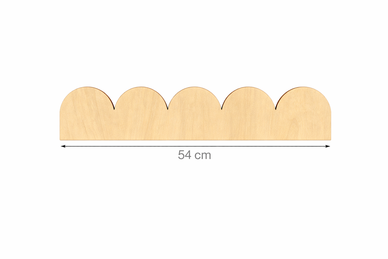 Houten Schelp / Scallop Lambrisering voor baby en kinderkamer
