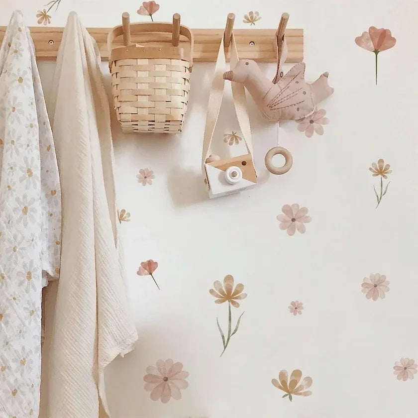 Boho Aquarel Bloemen Muurstickers