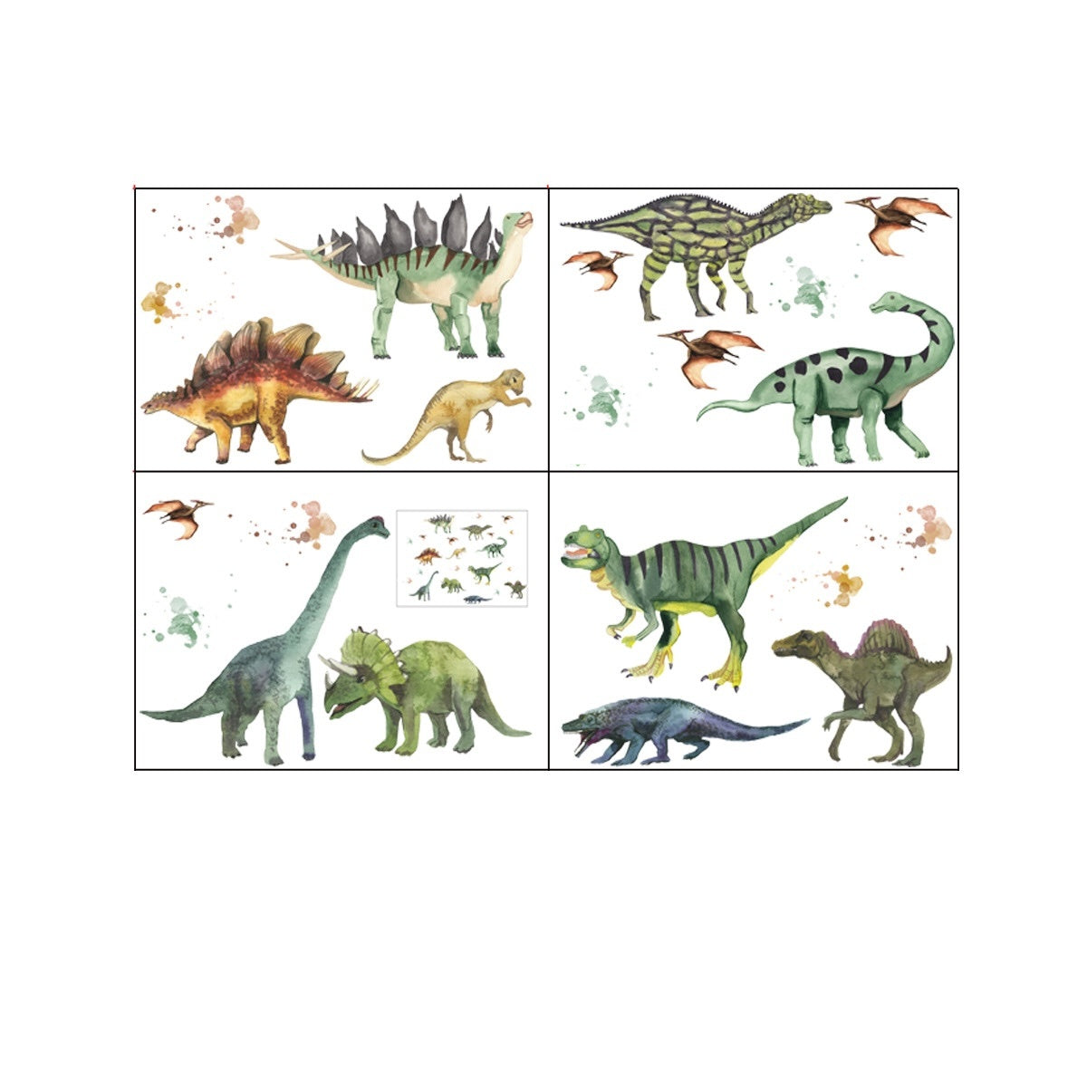 Zelfklevende Muurstickers Dinosaurussen