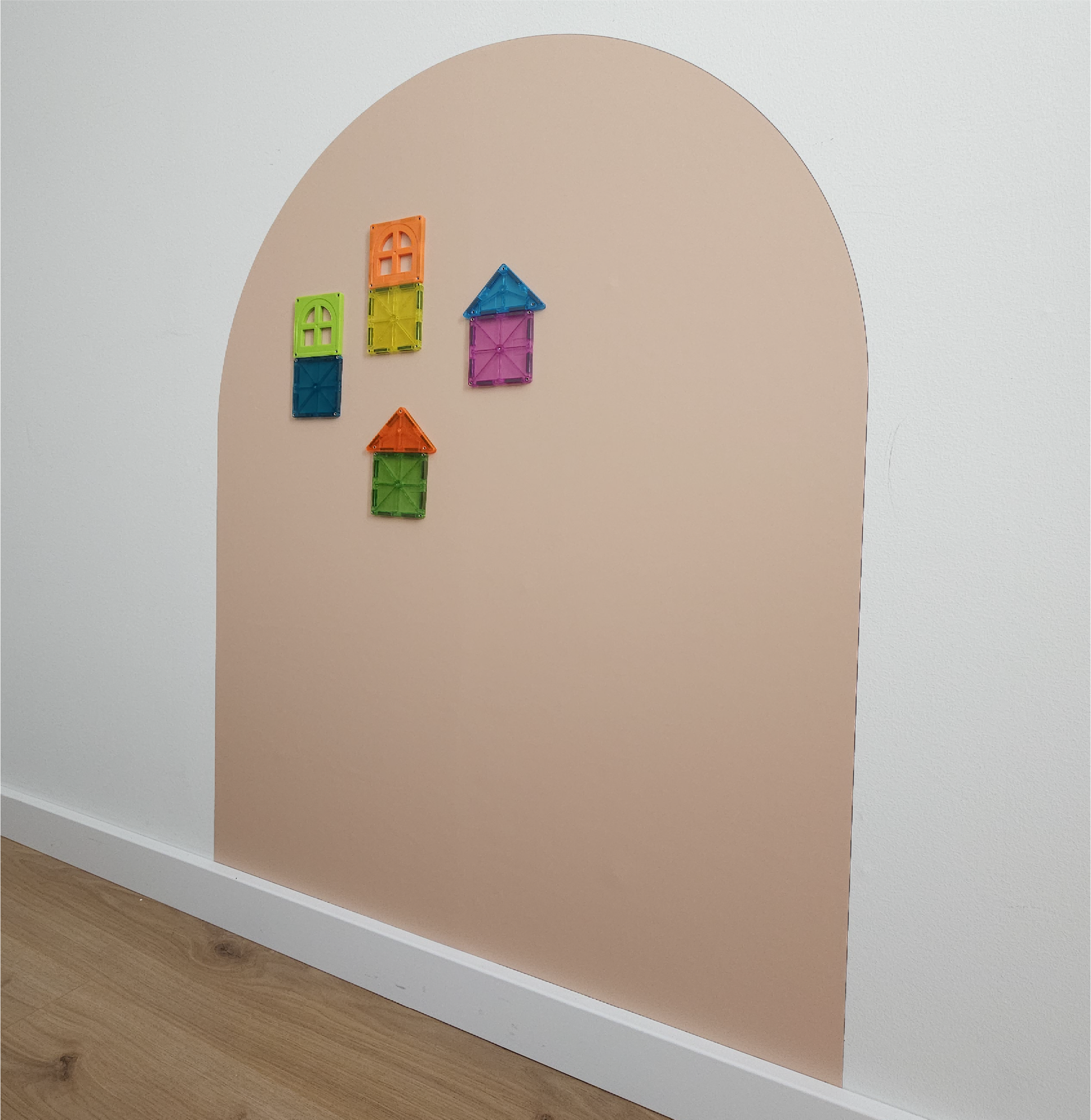 100cm x 80cm - Muursticker magneet met krijtbord functie - Cloudy Pink