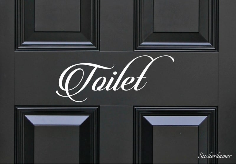 Tekst sticker toilet