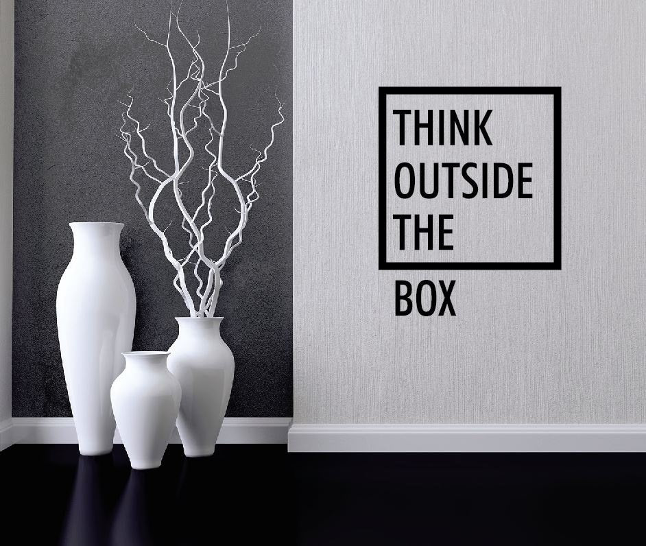 Muursticker think outside the box